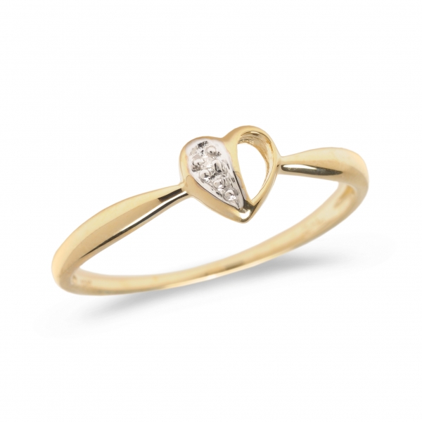 14k diamond solitaire ring