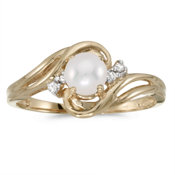 Pearl And Diamond Ring Yellow Gold Online, 51% OFF 