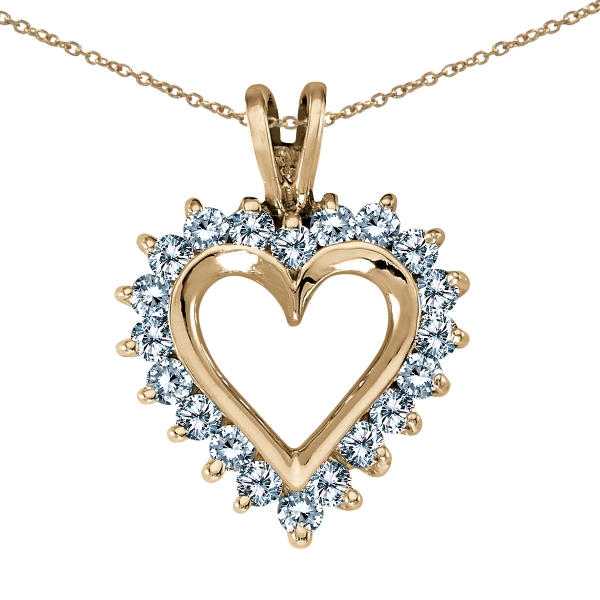 Color Merchants 14k Yellow Gold Diamond Heart Pendant Rm386p Davidson Jewelers East Moline Il - Diamond Heart Pendant Yellow Gold