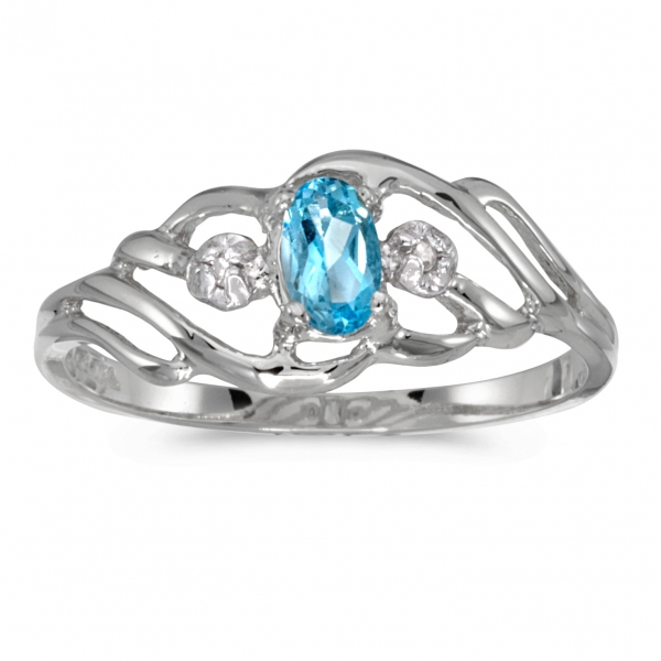Genuine 10k White Gold 0.19 Ct Diamond Classic Engagement Ring