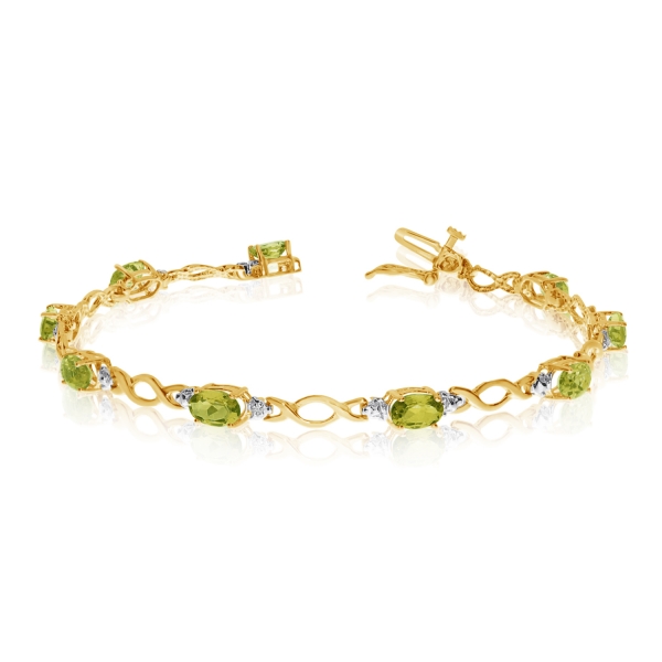 peridot and diamond bracelet