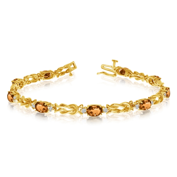 citrine bracelet yellow gold