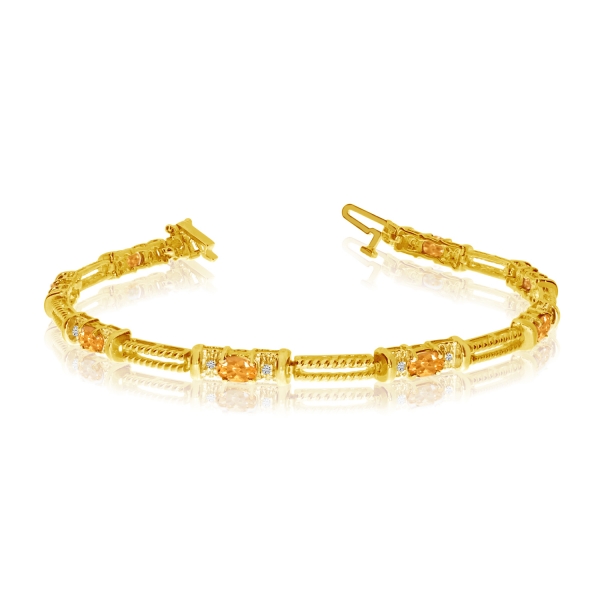 citrine bracelet yellow gold