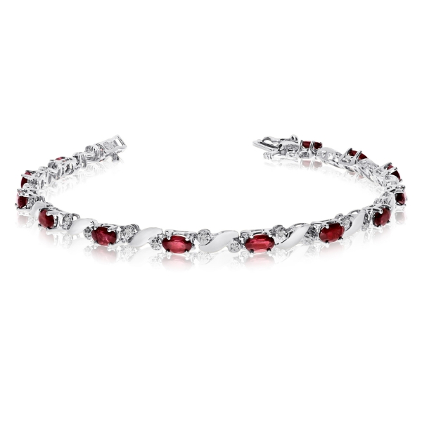 garnet and diamond tennis bracelet