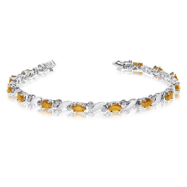 gold citrine bracelet