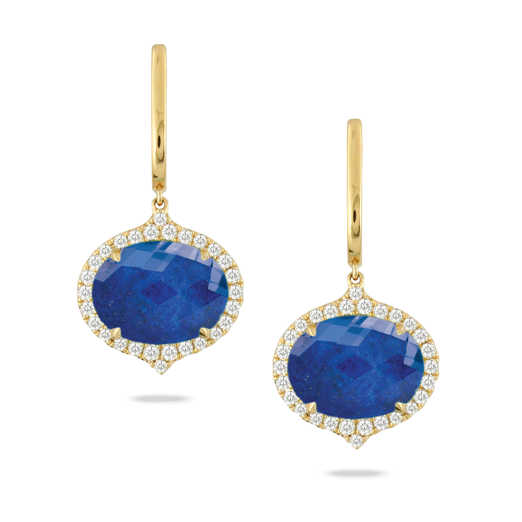 18K Yellow Gold Lapis Lazuli Earrings Venus Jewelers Somerset, NJ