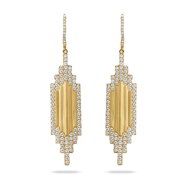18K Yellow Gold Diamond Earrings Javeri Jewelers Inc Frisco, TX