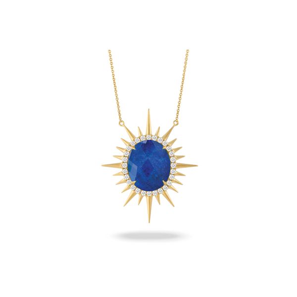 18K Yellow Gold Lapis Lazuli Necklace Saxons Fine Jewelers Bend, OR