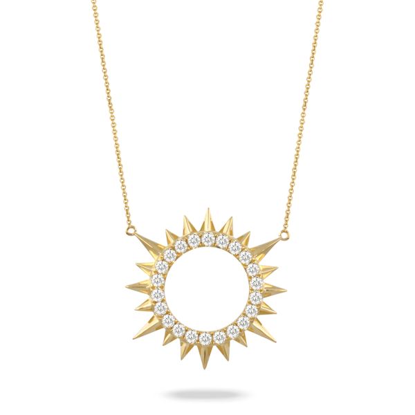 18K Yellow Gold Diamond Necklace Javeri Jewelers Inc Frisco, TX
