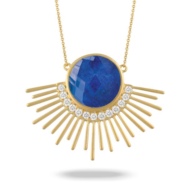 18K Yellow Gold Lapis Lazuli Necklace Javeri Jewelers Inc Frisco, TX