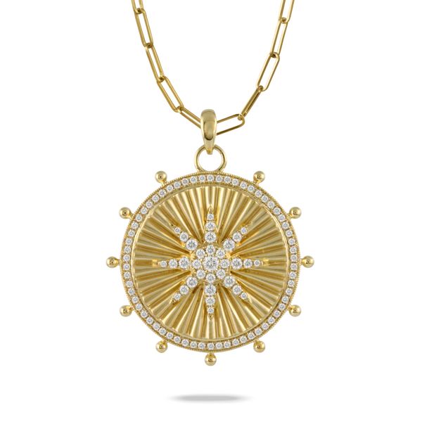 18K Yellow Gold Diamond Pendant Saxons Fine Jewelers Bend, OR