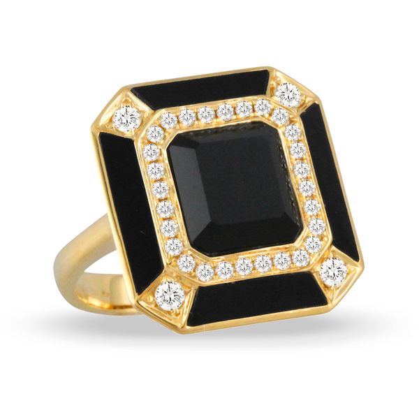 18K Yellow Gold Onyx Fashion Ring Saxons Fine Jewelers Bend, OR