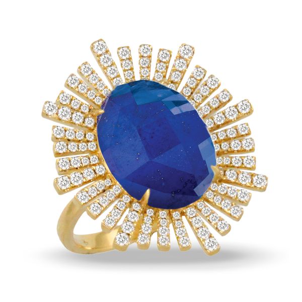 18K Yellow Gold Lapis Lazuli Fashion Ring Saxons Fine Jewelers Bend, OR