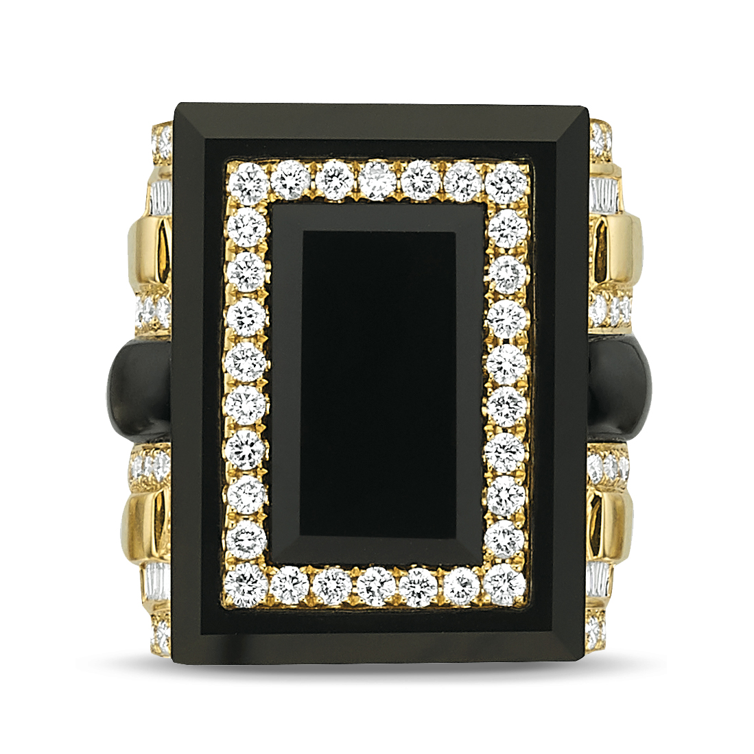 18K Yellow Gold Onyx Fashion Ring Venus Jewelers Somerset, NJ
