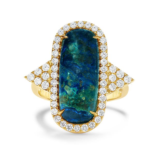 18K Yellow Gold Azurite-Malachite Fashion Ring Javeri Jewelers Inc Frisco, TX