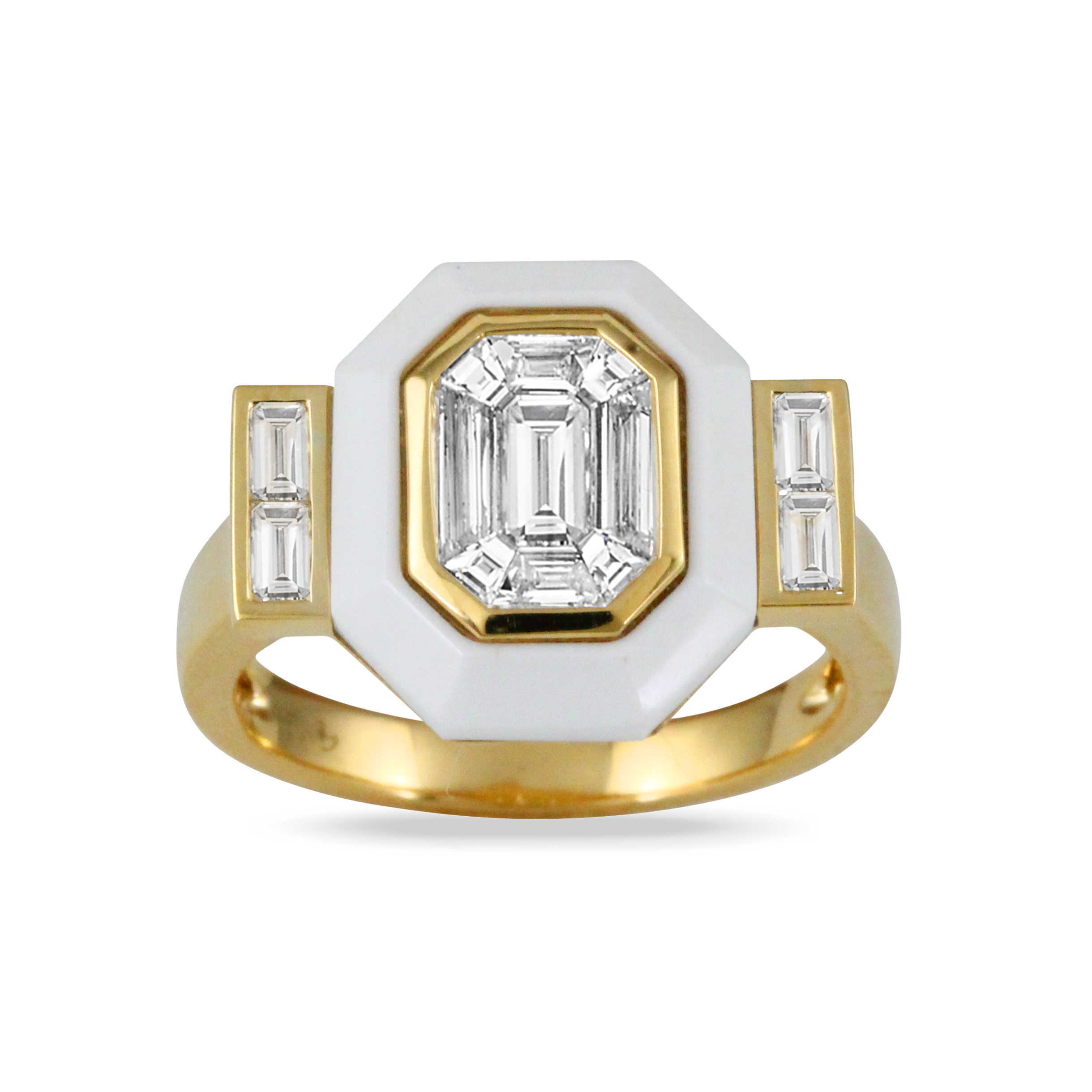 18K Yellow Gold Agate Fashion Ring John Herold Jewelers Randolph, NJ