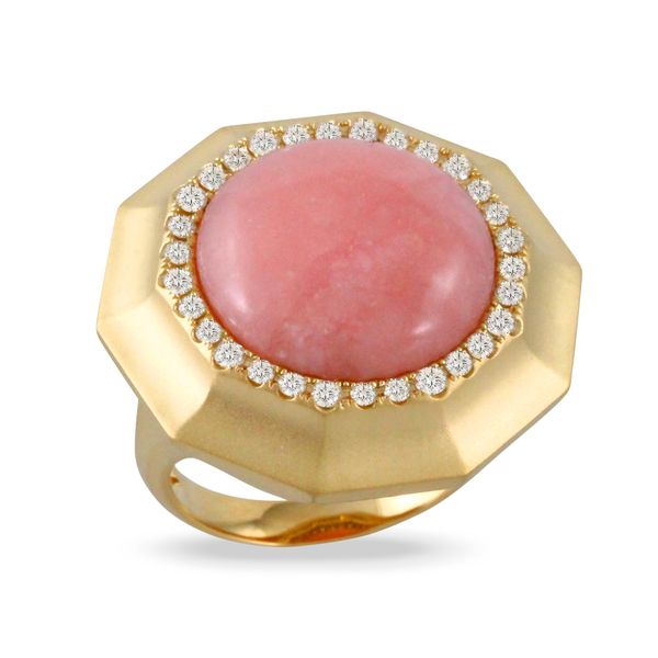 18K Yellow Gold Pink Opal Fashion Ring Venus Jewelers Somerset, NJ