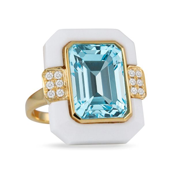 18K Yellow Gold Agate Fashion Ring Javeri Jewelers Inc Frisco, TX