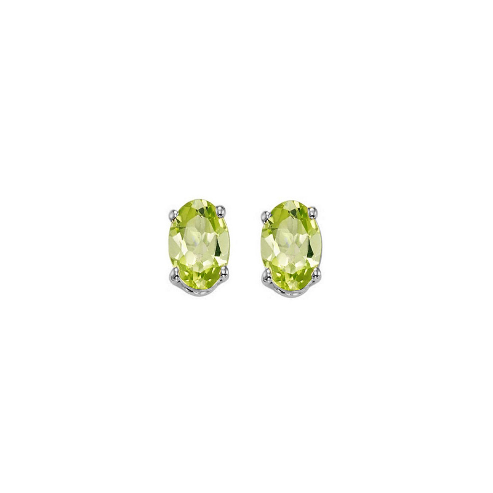 14KT White Gold Classic Book Color Stud Earrings E.M. Smith Family Jewelers Chillicothe, OH
