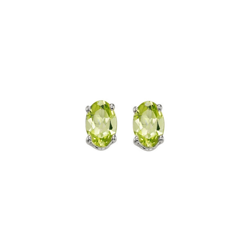 14KT White Gold Classic Book Color Stud Earrings Windham Jewelers Windham, ME