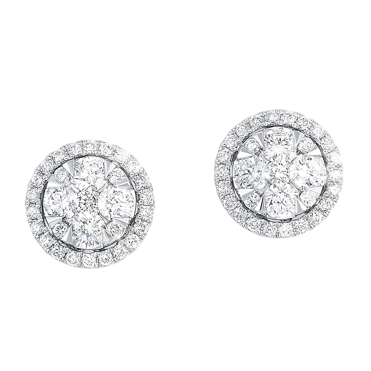 14KT White Gold & Diamond Classic Book Starbright Fashion Earrings  - 1 ctw Ross's Fine Jewelers Kilmarnock, VA