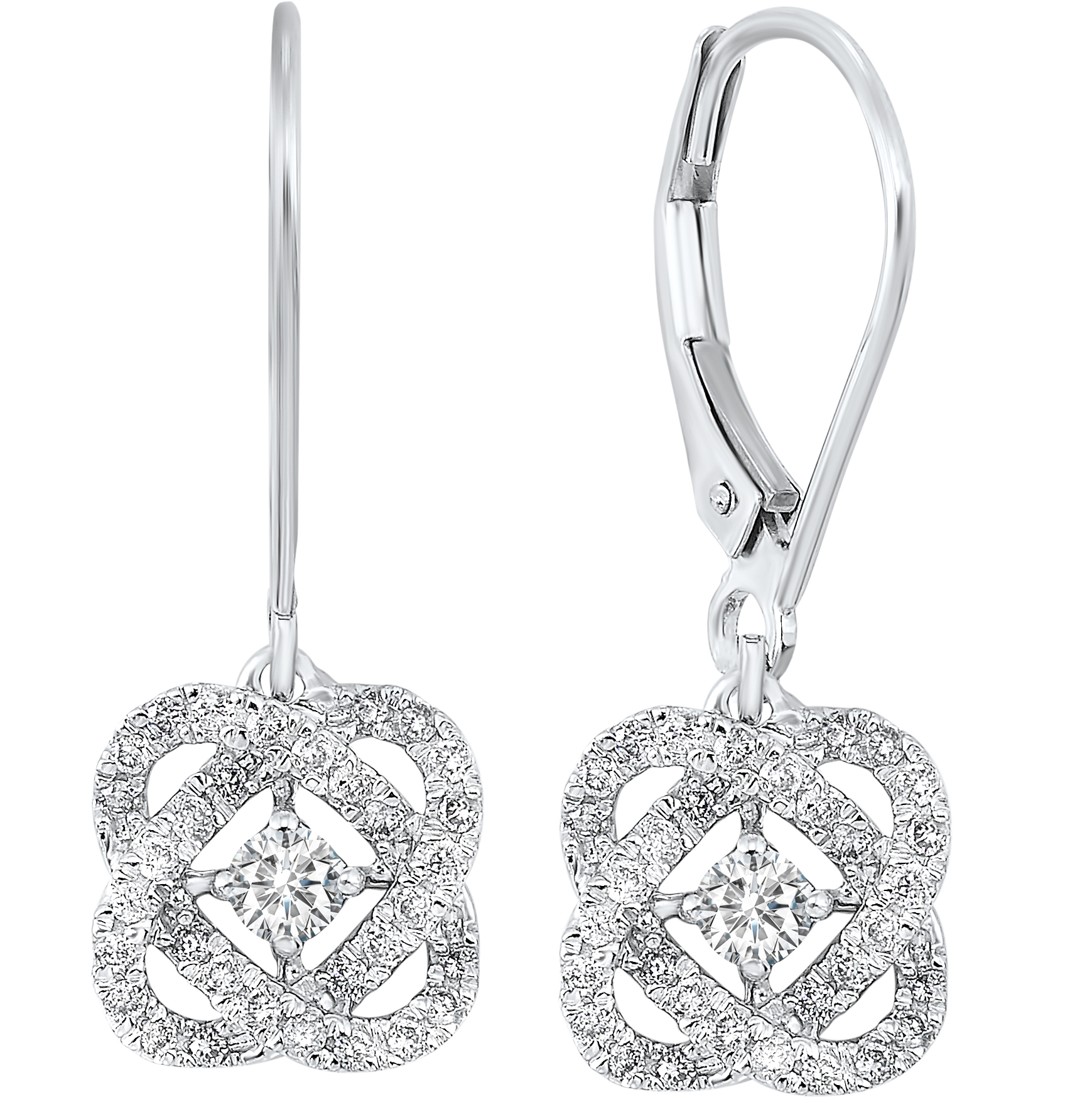 Love's Crossing Diamond Drop Earrings in 14K White Gold (1/4 ct. tw.) Ross's Fine Jewelers Kilmarnock, VA
