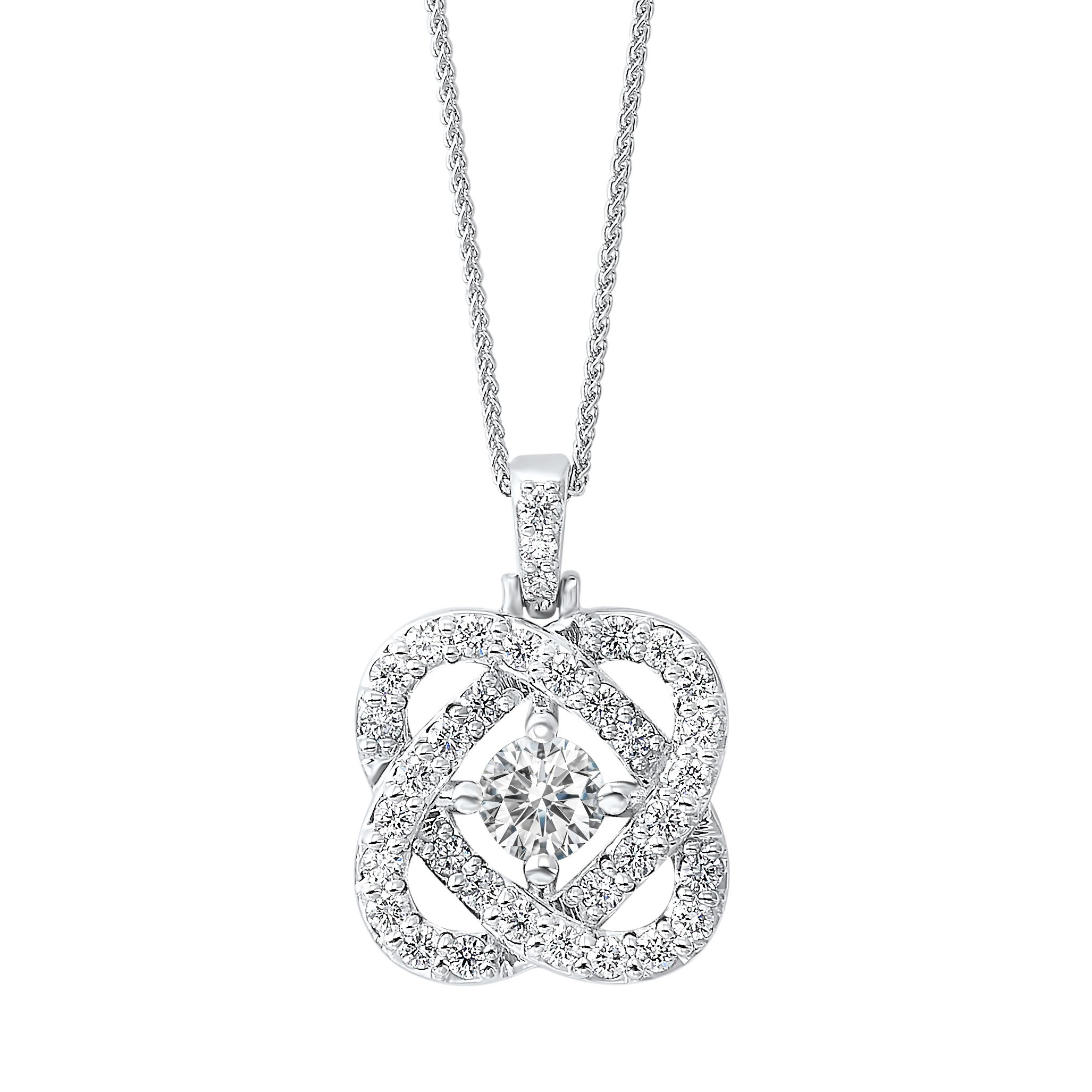 Love's Crossing Diamond Drop Earrings in 14K White Gold (1 ct. tw.) Ross's Fine Jewelers Kilmarnock, VA