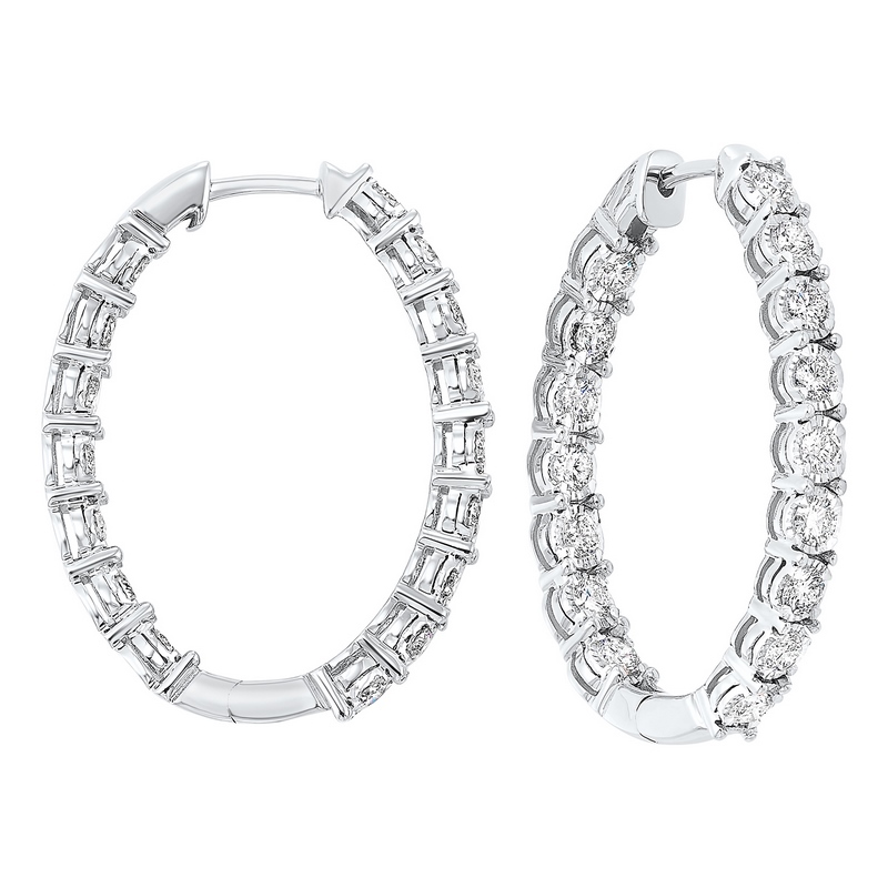 14KT White Gold & Diamond Classic Book Tru Reflection Fashion Earrings  - 1 ctw Ross's Fine Jewelers Kilmarnock, VA