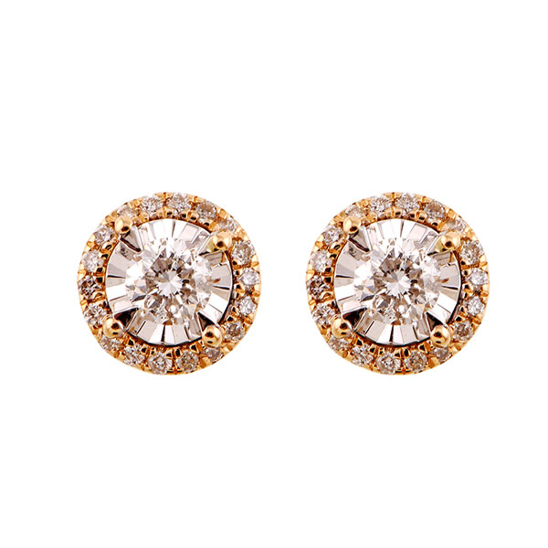 14KT Yellow Gold Classic Book Fashion Earrings - 1/3 ctw Armentor Jewelers New Iberia, LA