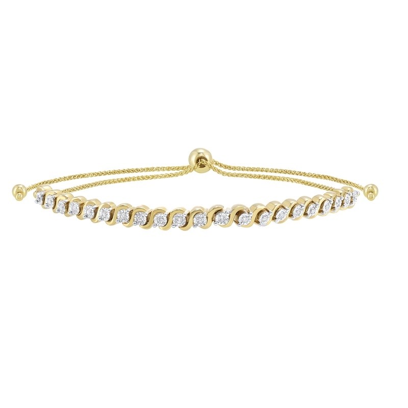 10KT Yellow Gold & Diamond Classic Book Tennis Bracelet   - 1/5 ctw Ross's Fine Jewelers Kilmarnock, VA