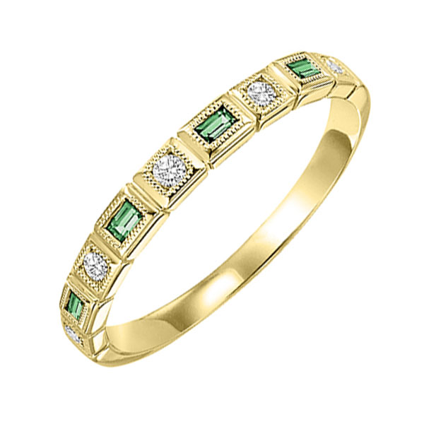 10KT Yellow Gold & Diamond Classic Book Stackable Fashion Ring  - 1/10 ctw Ross's Fine Jewelers Kilmarnock, VA