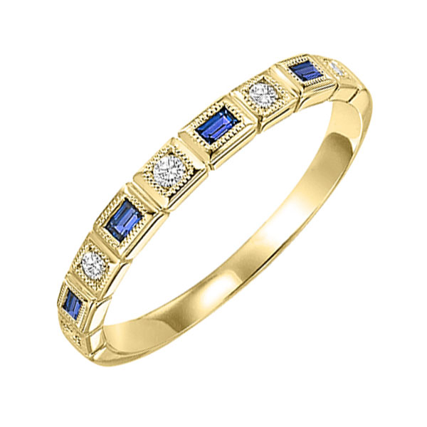 14KT Yellow Gold & Diamond Classic Book Stackable Fashion Ring  - 1/10 ctw Ross's Fine Jewelers Kilmarnock, VA