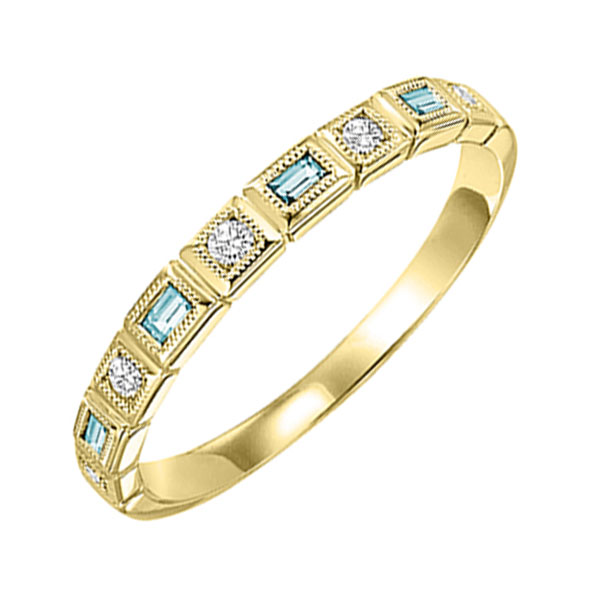 10KT Yellow Gold & Diamond Classic Book Stackable Fashion Ring  - 1/10 ctw Ross's Fine Jewelers Kilmarnock, VA