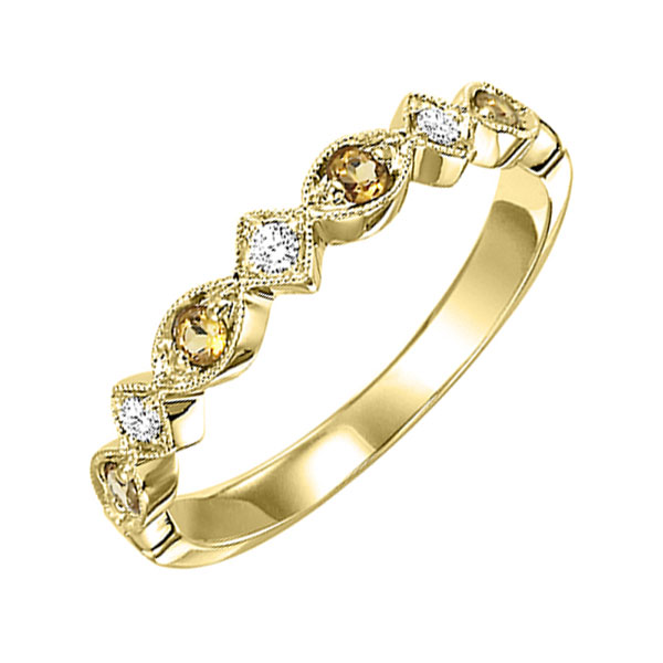 10KT Yellow Gold & Diamond Classic Book Stackable Fashion Ring    - 1/10 ctw Ross's Fine Jewelers Kilmarnock, VA