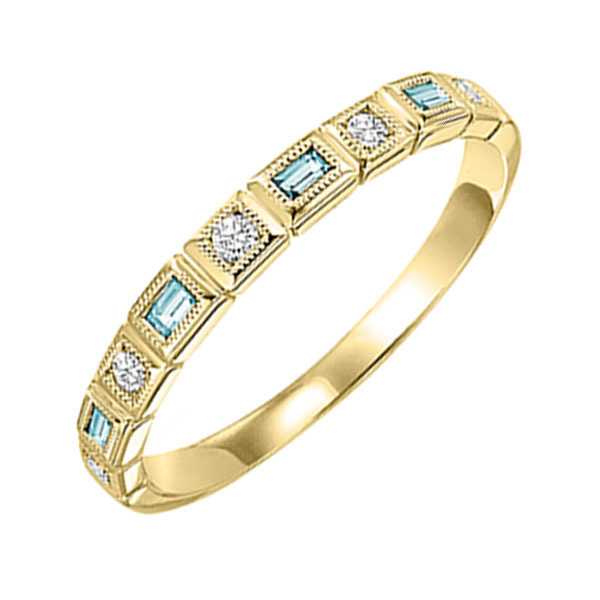 14KT Yellow Gold & Diamond Classic Book Stackable Fashion Ring   - 1/10 ctw Ross's Fine Jewelers Kilmarnock, VA
