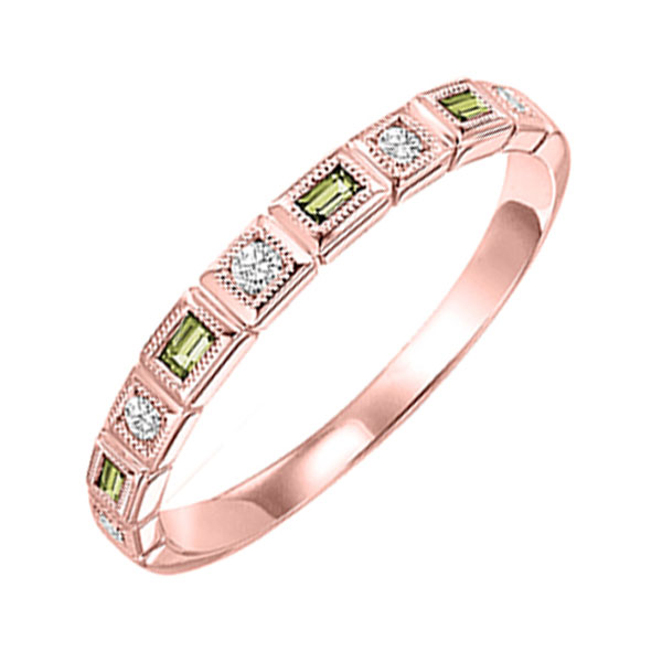 14KT Pink Gold & Diamond Classic Book Stackable Fashion Ring  - 1/10 ctw Ross's Fine Jewelers Kilmarnock, VA