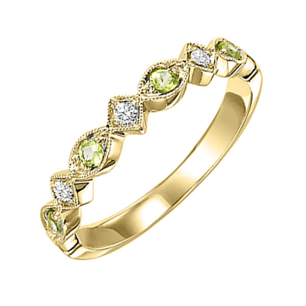 14KT Yellow Gold & Diamond Classic Book Stackable Fashion Ring  - 1/10 ctw Ross's Fine Jewelers Kilmarnock, VA