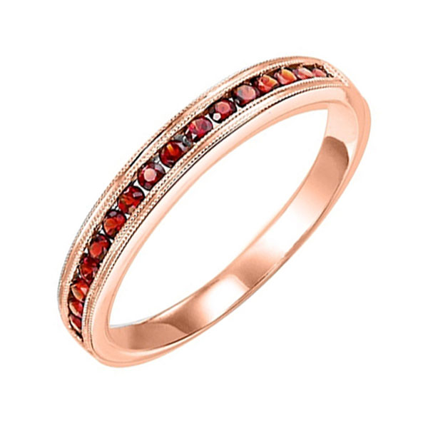 14KT Pink Gold & Diamond Classic Book Stackable Fashion Ring - 1/8 cts Don's Jewelry & Design Washington, IA