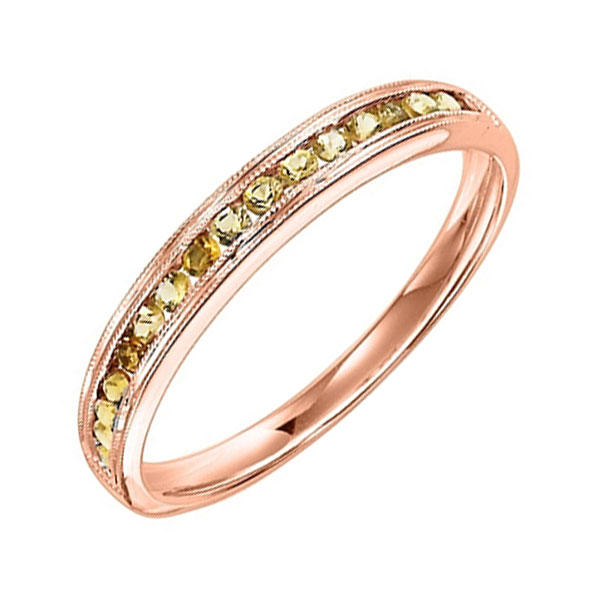 14KT Pink Gold & Diamond Classic Book Stackable Fashion Ring - 1/4 cts Armentor Jewelers New Iberia, LA