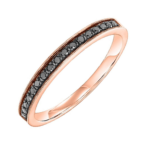 10KT Pink Gold & Diamond Classic Book Stackable Fashion Ring  - 1/6 ctw Bell Jewelers Murfreesboro, TN