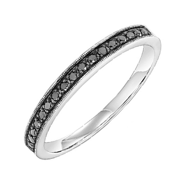 10KT White Gold & Diamond Classic Book Stackable Fashion Ring  - 1/6 ctw Malak Jewelers Charlotte, NC