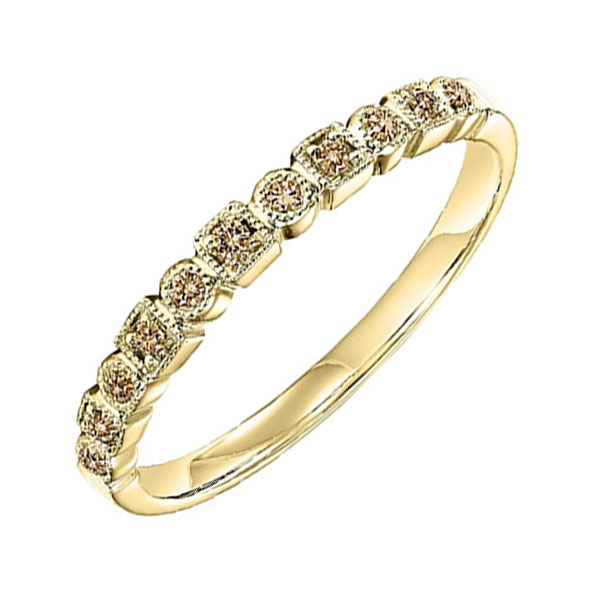 10KT Yellow Gold & Diamond Classic Book Stackable Fashion Ring  - 1/10 ctw Malak Jewelers Charlotte, NC
