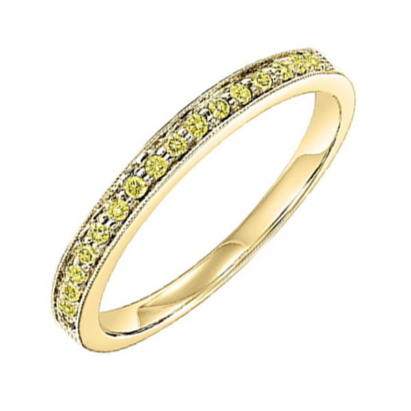 10KT Yellow Gold & Diamond Classic Book Stackable Fashion Ring  - 1/8 ctw Malak Jewelers Charlotte, NC