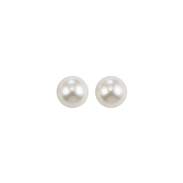 Silver (SLV 995) Classic Book Freshwater Pearls Fashion Earrings Armentor Jewelers New Iberia, LA