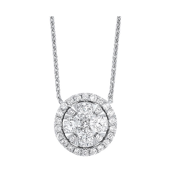 14KT White Gold & Diamond Classic Book Starbright Neckwear Necklace  - 1/4 ctw Maharaja's Fine Jewelry & Gift Panama City, FL