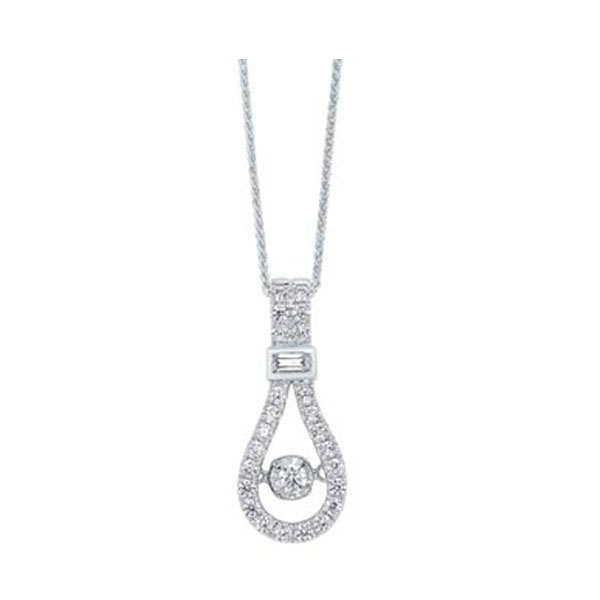 14KT White Gold & Diamond Classic Book New Rythem Of Love Neckwear Pendant   - 1/3 ctw Malak Jewelers Charlotte, NC