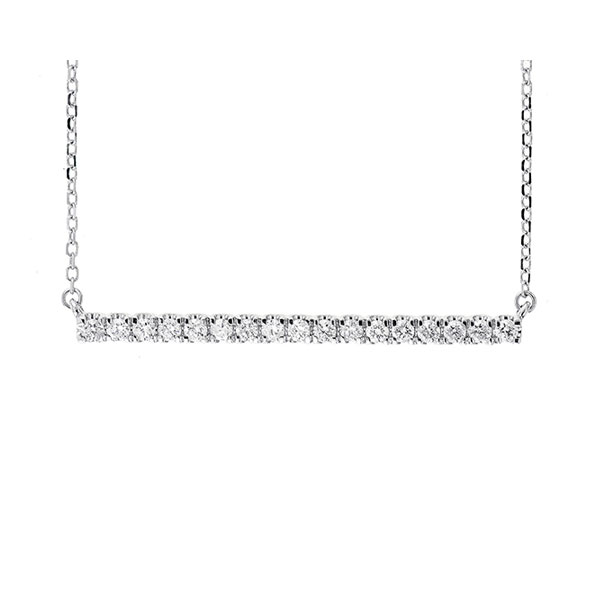 14KT White Gold & Diamond Classic Book Bar Neckwear Pendant  - 1/4 ctw Malak Jewelers Charlotte, NC