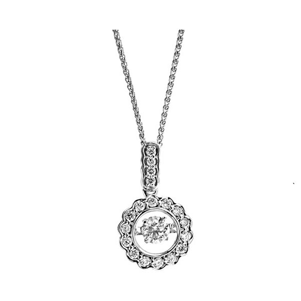 14KT White Gold & Diamond Classic Book New Rythem Of Love Neckwear Pendant  - 1/4 ctw Maharaja's Fine Jewelry & Gift Panama City, FL