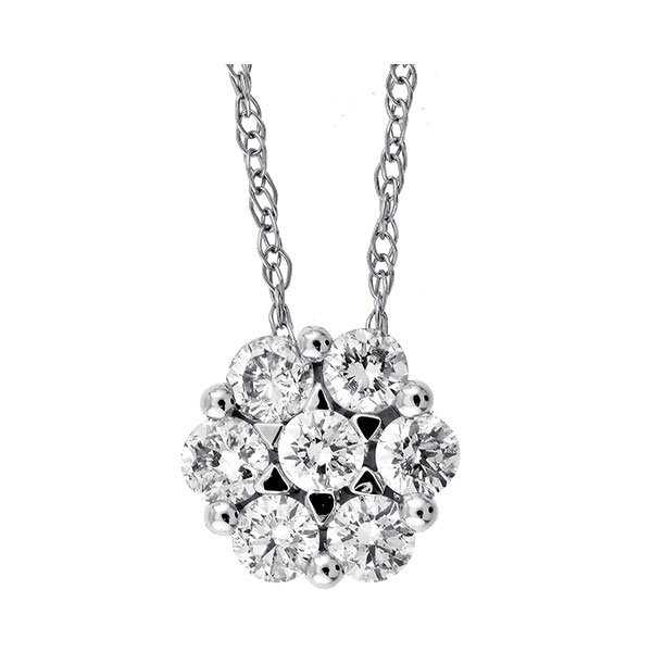 14KT White Gold & Diamond Classic Book Flower Collection Neckwear Pendant  - 1/3 ctw Biondi Diamond Jewelers Aurora, CO