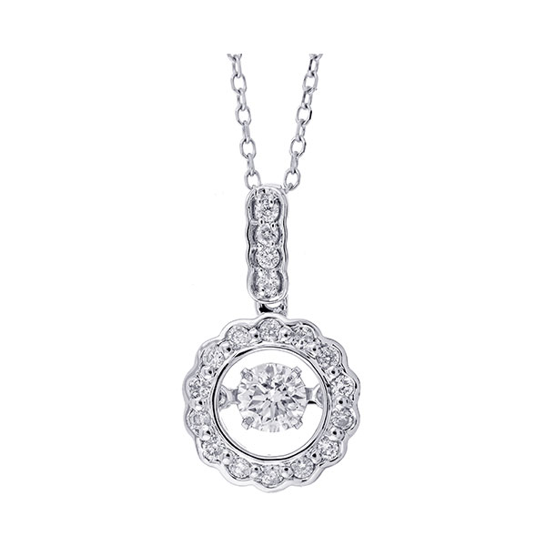 14KT White Gold & Diamond Classic Book New Rythem Of Love Neckwear Pendant  - 1/3 ctw Biondi Diamond Jewelers Aurora, CO
